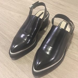 Zara platform loafers w/ strap