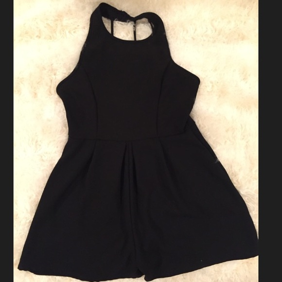 Black romper open back