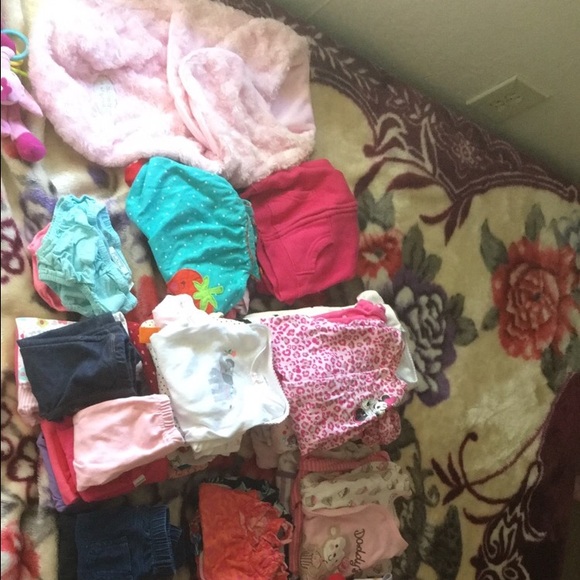 Tons of babygirl clothes.