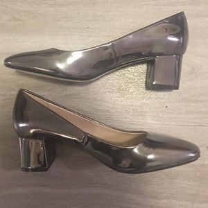 Zara Metallic court shoes