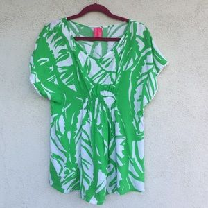 Lilly Pulitzer for Target green print top.Girls XL