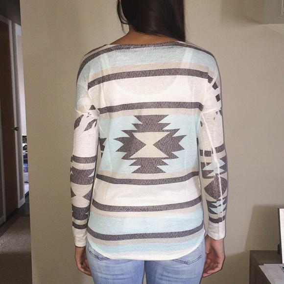 Boho Aztec Knit Sweater - Picture 3 of 4