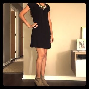 Casual Black Knit Dress