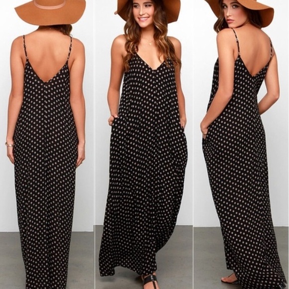 Restocking 2017 Polka Dot Chiffon Maxi Dress - Picture 3 of 4