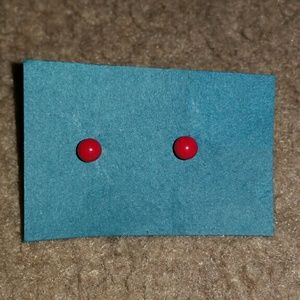 SOLD!! Red stud earrings