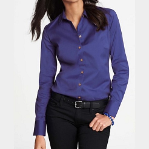 💜Express studios shirt button dress work top 💜