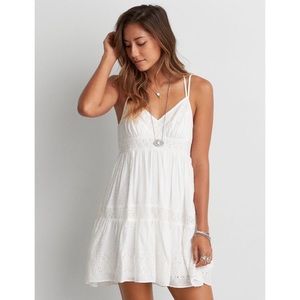 AEO White Eyelet  Babydoll Dress