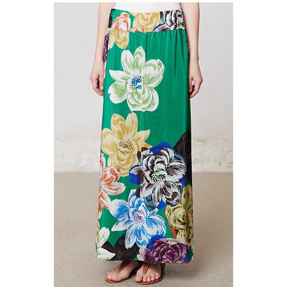 NWOT Anthropologie Leifsdottir Cimiez Maxi Skirt