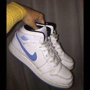 Baby blue Jordan's