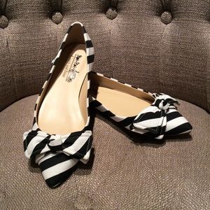 Coach and Four Striped Flats