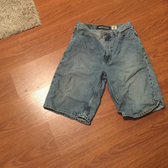 Nautical jean shorts