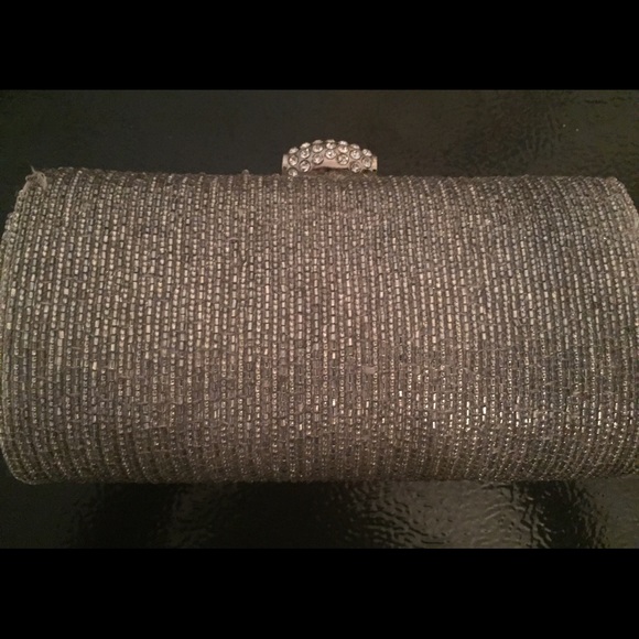Zoe Adams Sliver Beaded Convertible Clutch