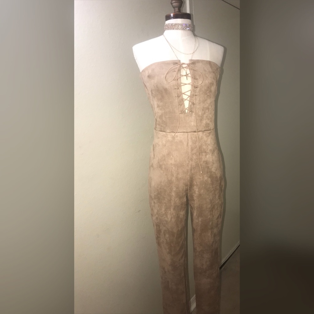 HP Aisha Suede Jumpsuit - Picture 3 of 8