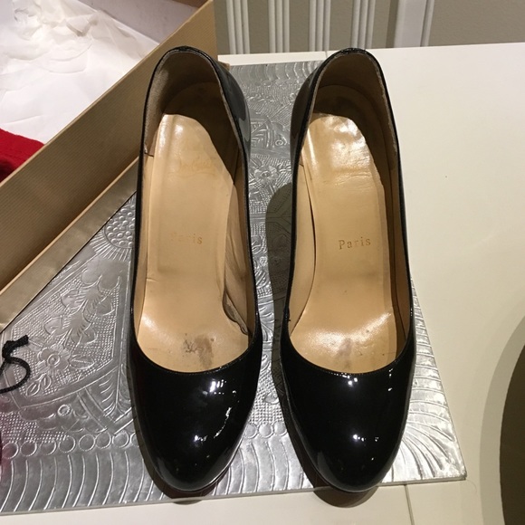 Christian Louboutin simple black 100 patent calf - Picture 3 of 4