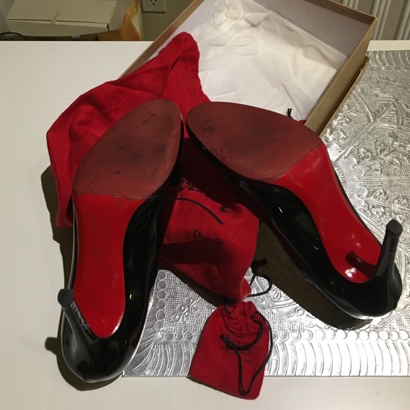 Christian Louboutin simple black 100 patent calf - Picture 4 of 4