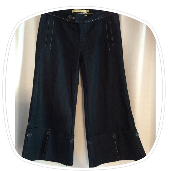 Jean capris with button detail, NWOT