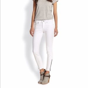Rag & Bone White Denim Jeans Zipper Skinny sz 27 Rag & Bone White Denim Jeans Zipper Skinny sz 27