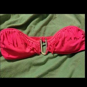 Pink fringe bathing suit