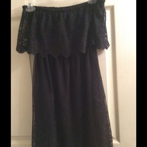 Express brand black strapless dress