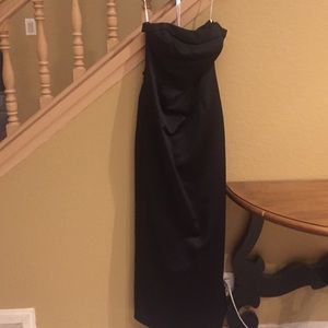 Black classic bridesmaid dress