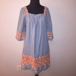 Calypso Tunic Dress with Embroider Detail