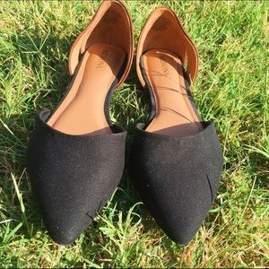 Black & Tan Brown Flats Slip Ons