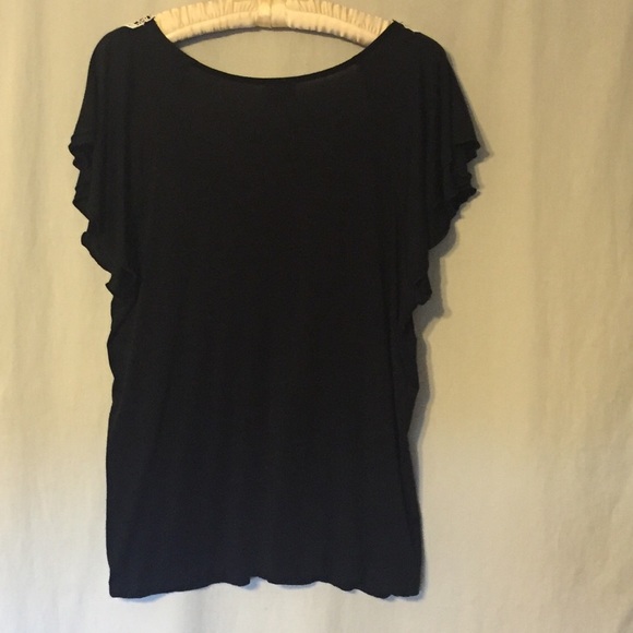 Ladies Black Dressy Tee/Blouse - Picture 3 of 4