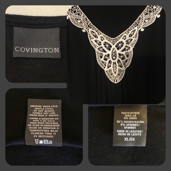 Ladies Black Dressy Tee/Blouse - Picture 4 of 4