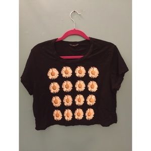 Floral graphic crop top Floral graphic crop top
