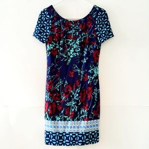 Casual dress with mix print