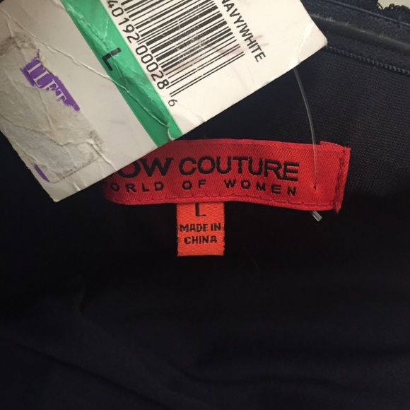 Wow Couture navy and white body con dress - Picture 2 of 2