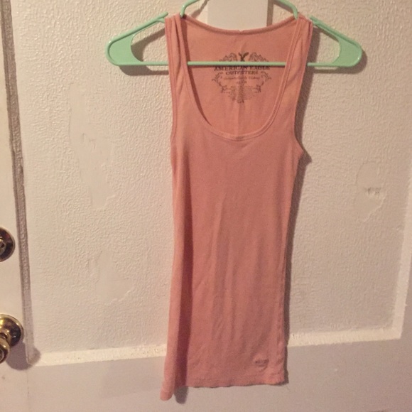 SOLD- American Eagle Pink Ribbed Tank Top XSmall - Picture 1 of 4