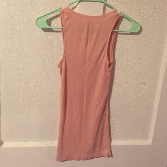 SOLD- American Eagle Pink Ribbed Tank Top XSmall - Picture 4 of 4