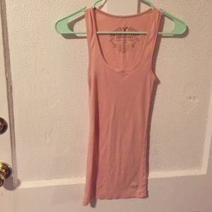 SOLD- American Eagle Pink Ribbed Tank Top XSmall