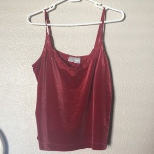 velvet and lace tank top