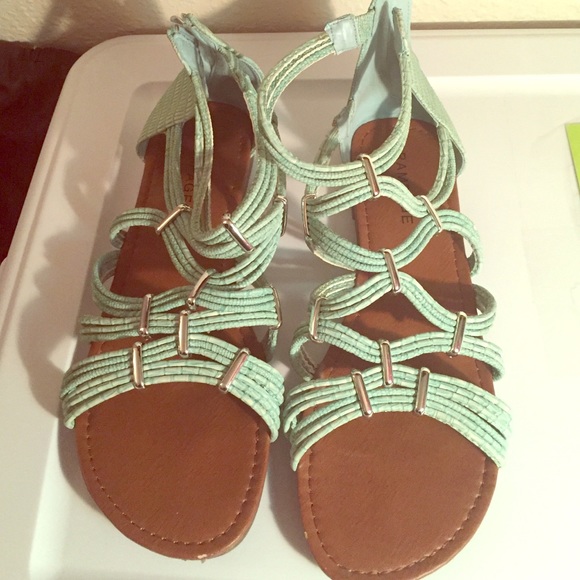 Zip up back gladiator sandal