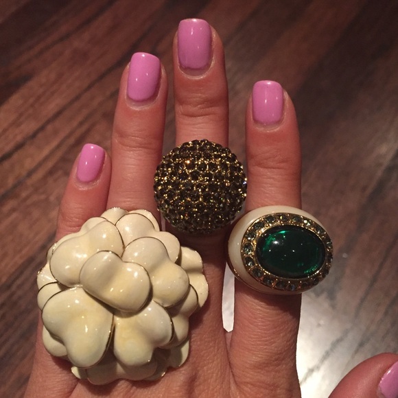 Set of 3 fashion rings