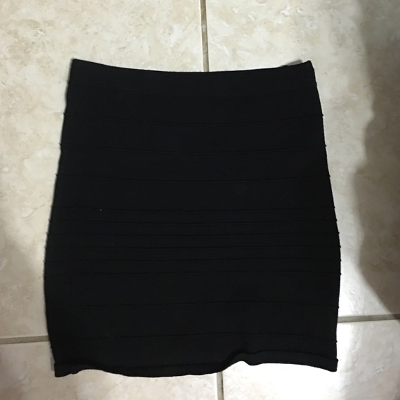 Black mini skirt