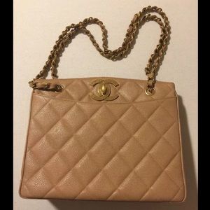 Authentic Chanel Caviar Tote Bag