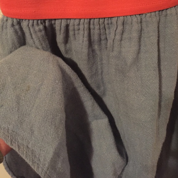 SOLD- Lace and Denim Look Sleeveless Dress - Picture 2 of 4