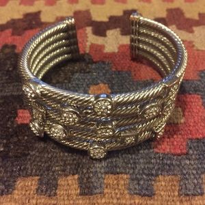 Silver & Glitz Chord Cuff