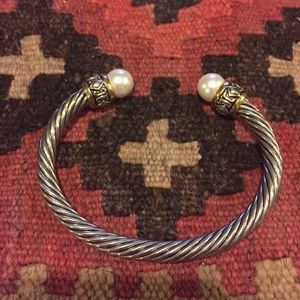 Pearl Chord Cuff Bracelet