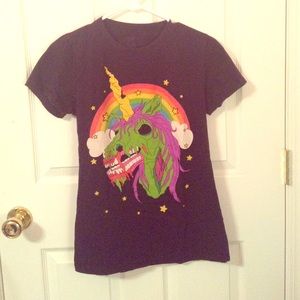 Rainbow Zombie Unicorn Tee