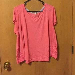 Gently worn loose tee
