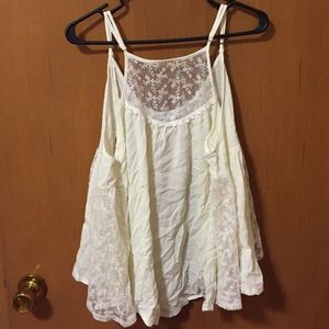 Flowy lacy tank