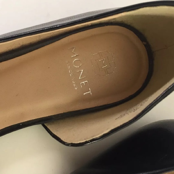Monet Black Patent Ballet Flats Open Side 7.5 - Picture 2 of 3