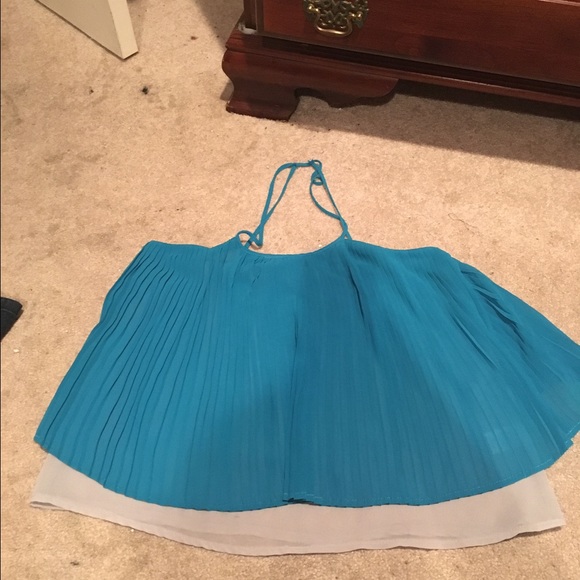 Flowy blue tank top shirt.