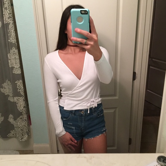 American apparel wrap top
