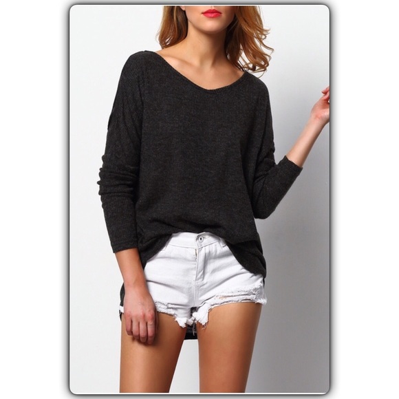 Boutique Sweaters - SOLD OUT‼️Oversized Gray V-neck Sweater!