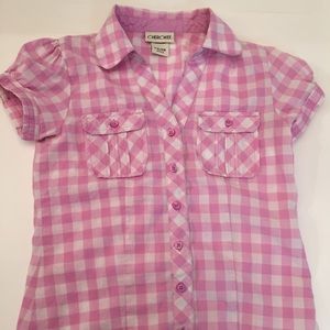 Pink Gingham Top